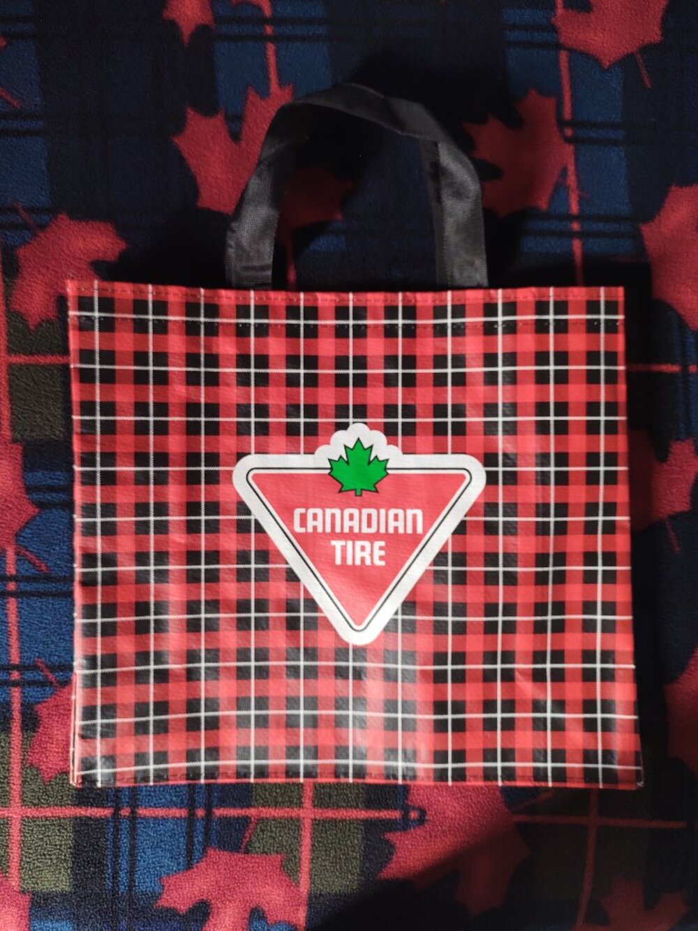 Canadian Tire Branded Plaid Reusable Bag aka The Hudson Williams Bag